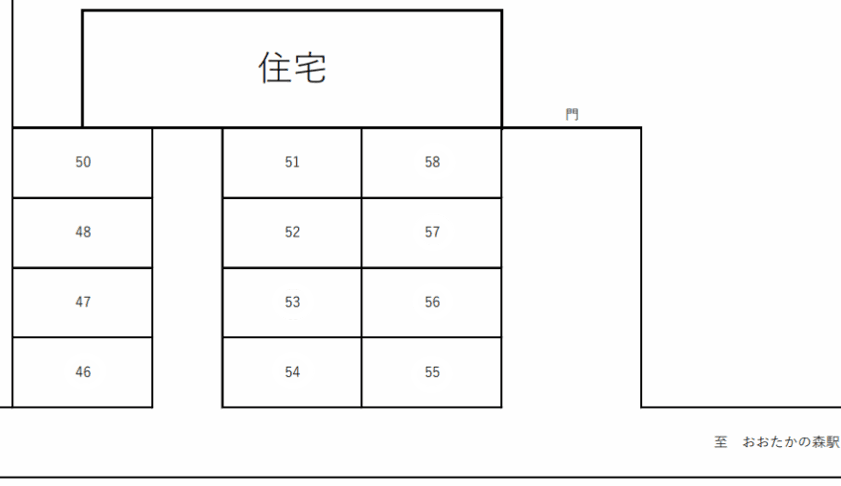 おおたかの森西4233151駐車場の駐車配置図