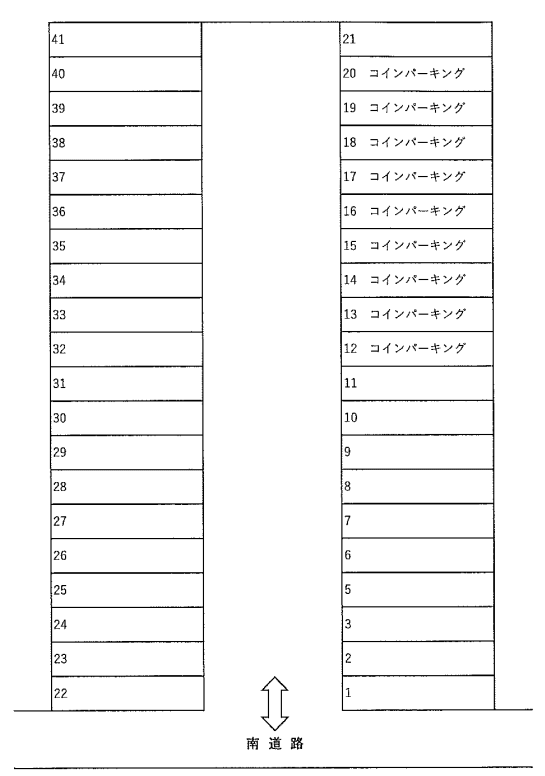 染谷駐車場の駐車配置図