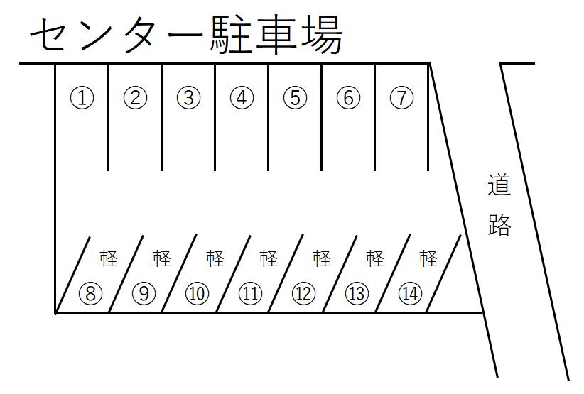 センター駐車場の駐車配置図