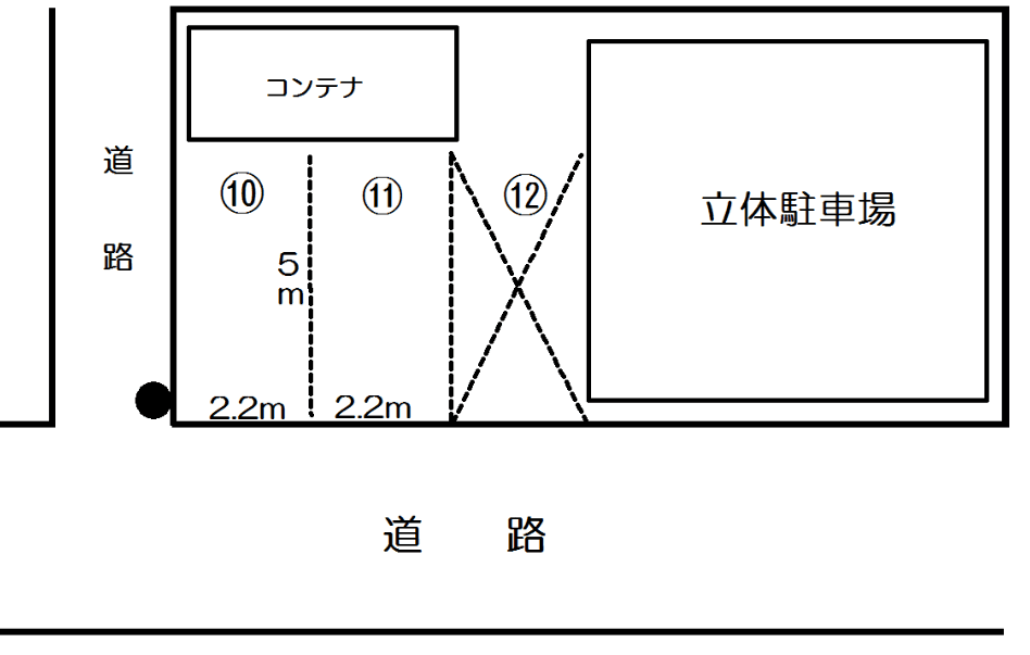 ボヌール鶴見駐車場の駐車配置図