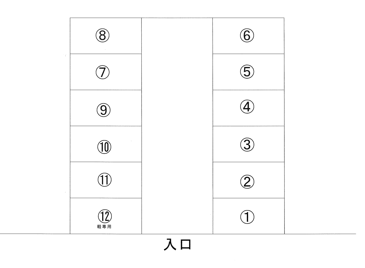 根本鈴木駐車場の駐車配置図