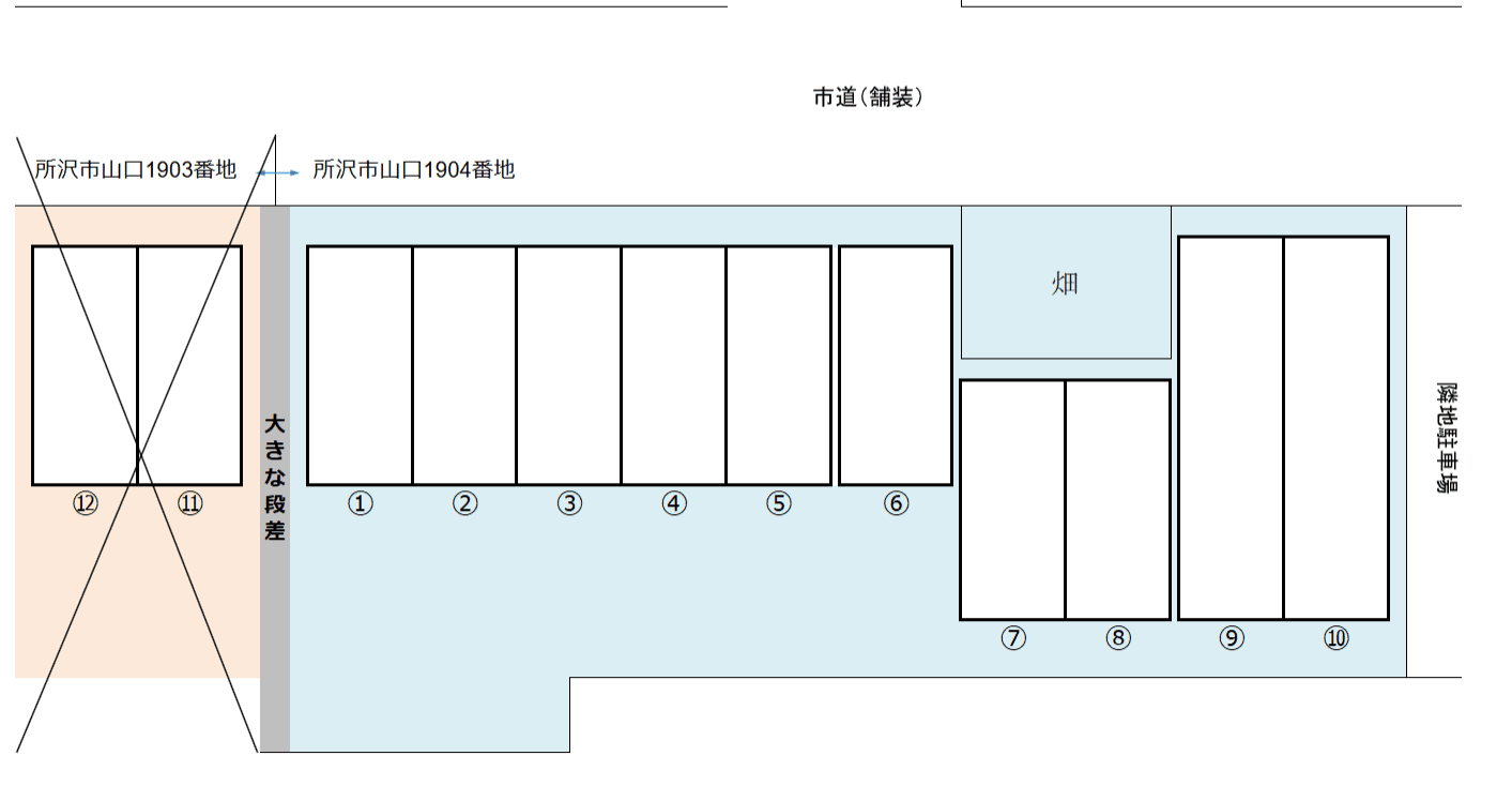 森田月極有料駐車場D-1の駐車配置図