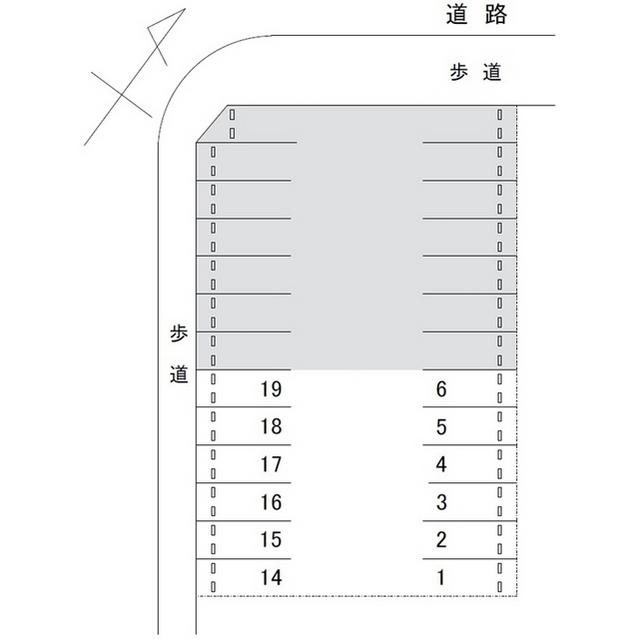 北安江4丁目Nパーキングの駐車配置図