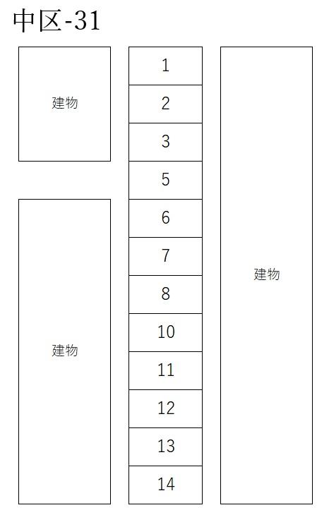 中区-31の駐車配置図