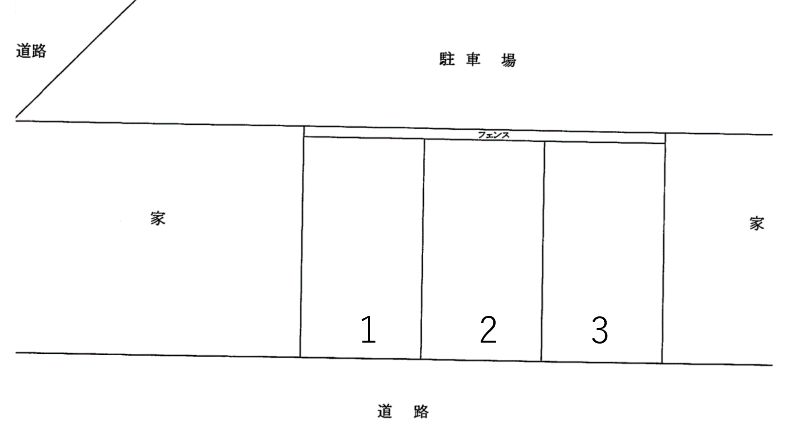 山王2丁目パーキングの駐車配置図