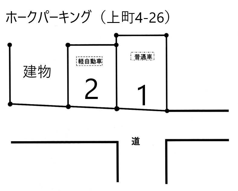 ホークパーキング（上町4-26）の駐車配置図