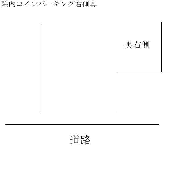 院内コインパーキングの駐車配置図