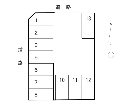川澄町３丁目（井上）Pの駐車配置図