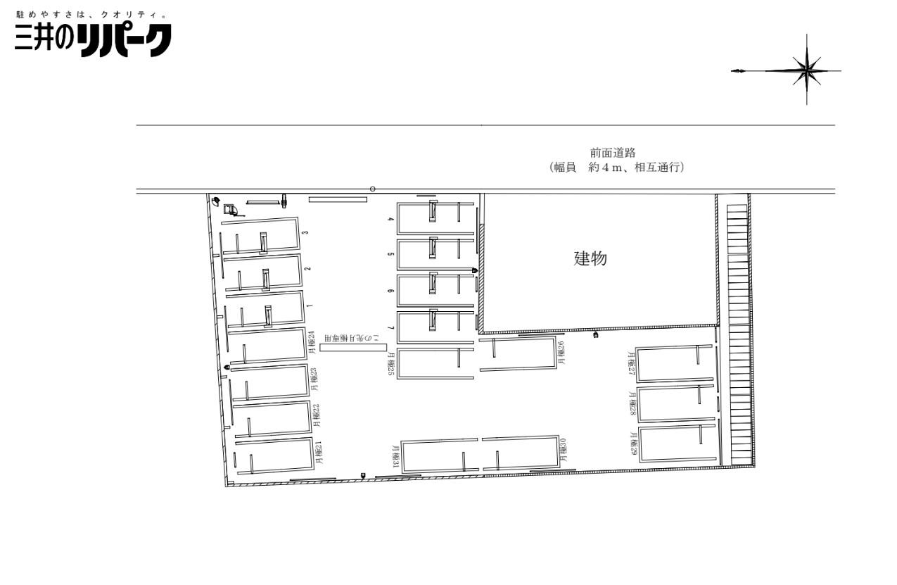 千早３丁目の駐車配置図