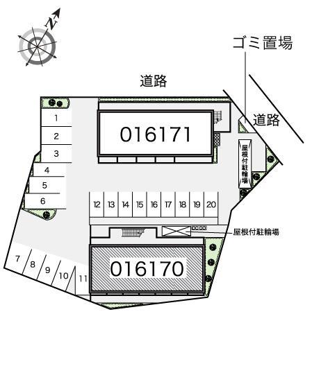 プランタン弐番館(16170)の駐車配置図