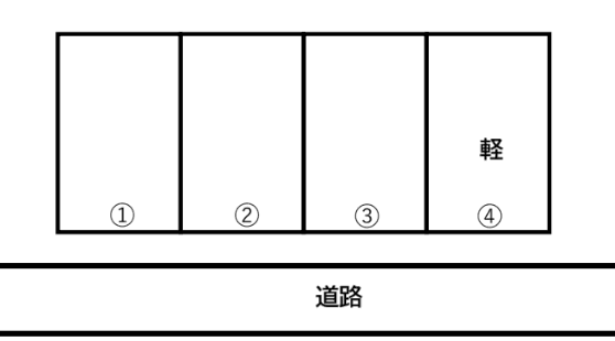 天神町駐車場⑧の駐車配置図