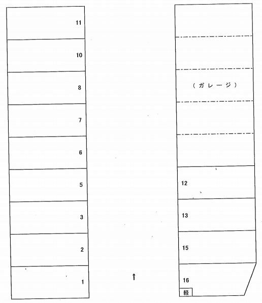 Y(相生)駐車場の駐車配置図
