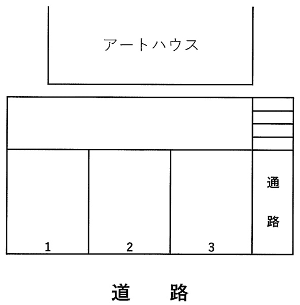 南郷通14丁目北61駐車場の駐車配置図