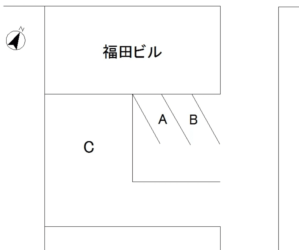 夕陽ヶ丘２駐車場の駐車配置図