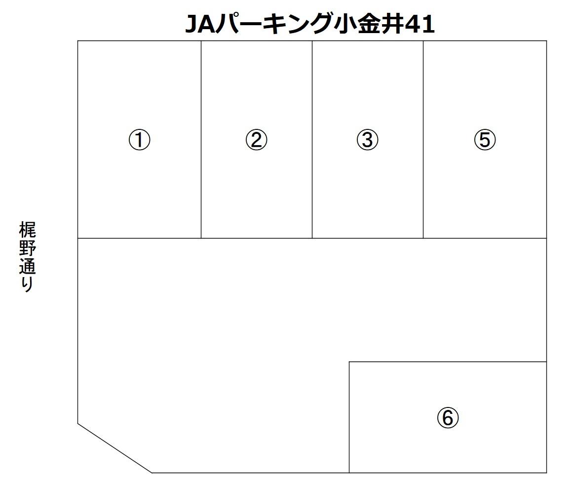 JAパーキング小金井41の駐車配置図