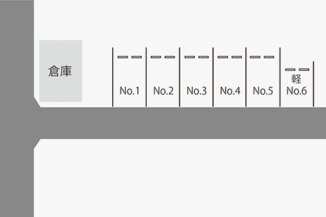 下土狩兼武駐車場の駐車配置図