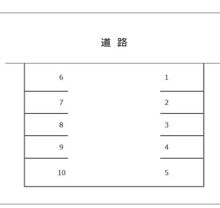 高丘西３丁目52駐車場 の駐車配置図