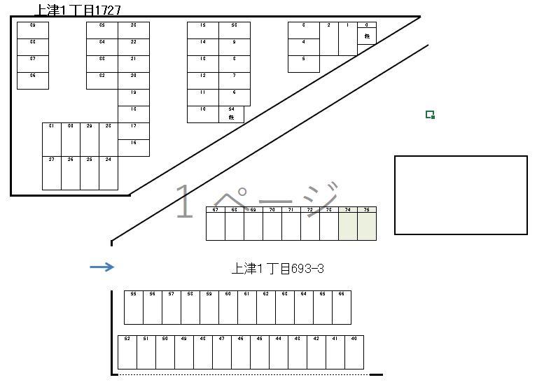 中村月極駐車場（上津）の駐車配置図