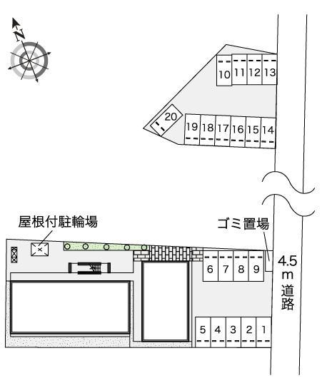南城(51882)　敷地外駐車場の駐車配置図