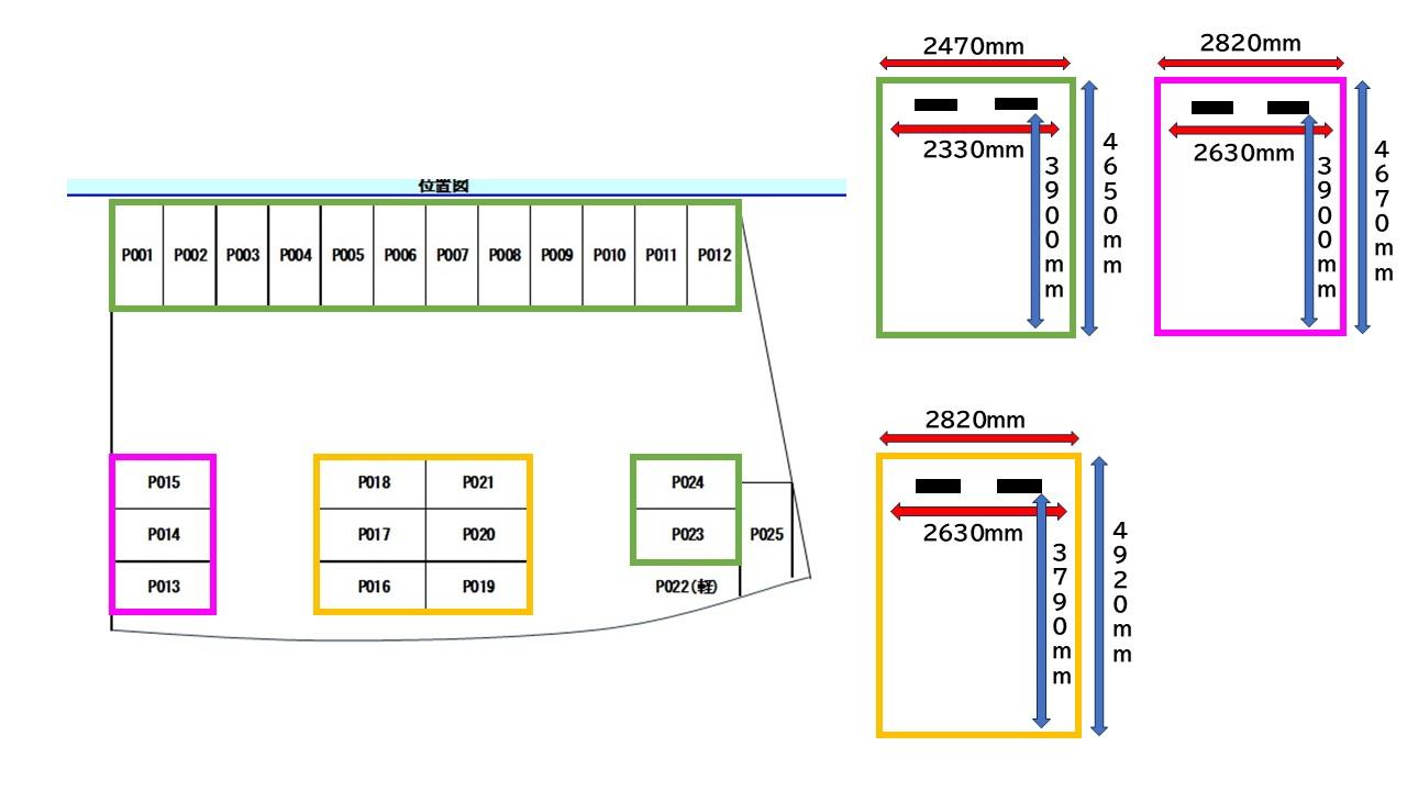 泉野５丁目ＨＪパーキングの駐車配置図