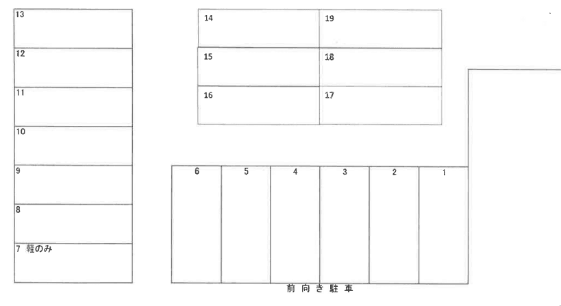 伊藤駐車場の駐車配置図