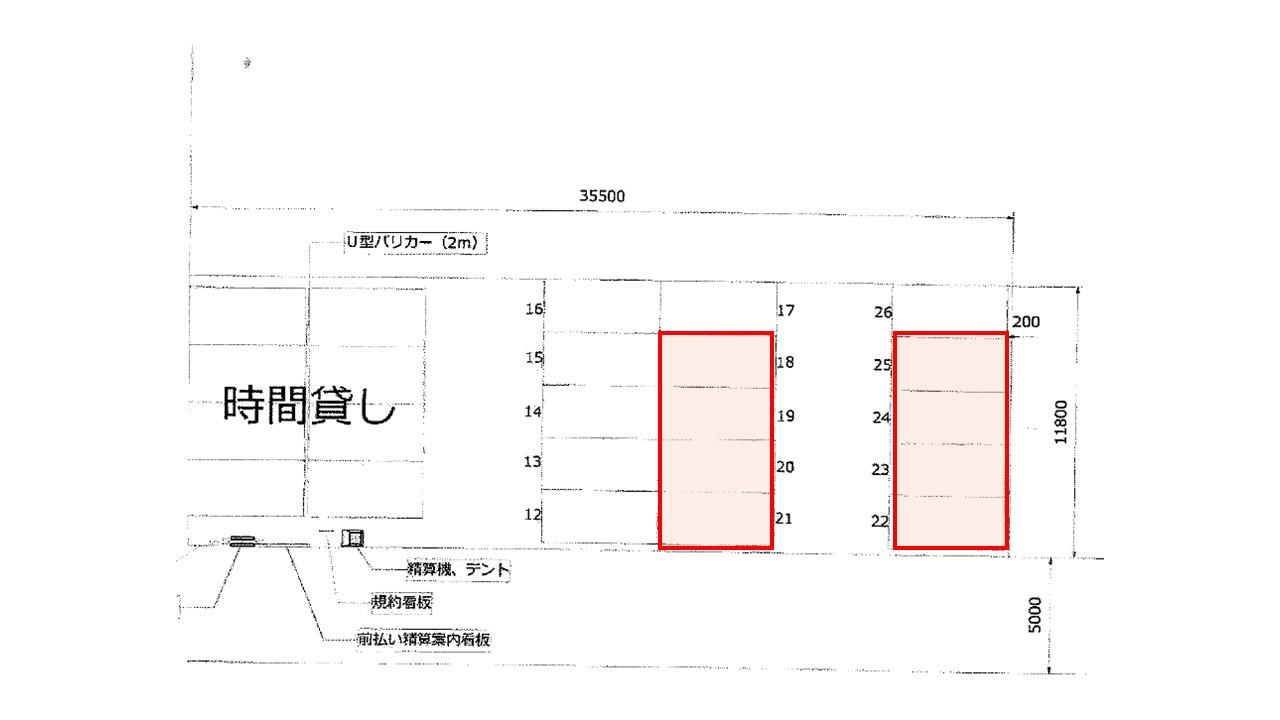 津市八町２丁目第１の駐車配置図