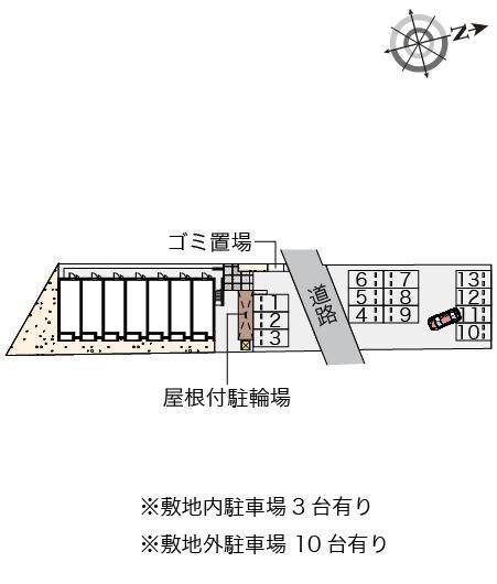 やすらが丘Ⅱ(55054)　敷地外駐車場の駐車配置図