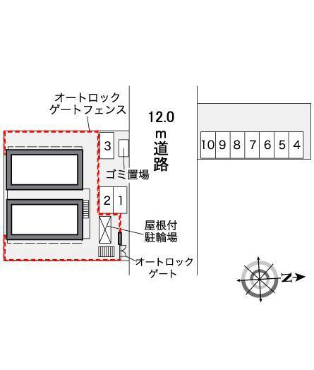 アークⅢ(38450)　敷地外駐車場の駐車配置図