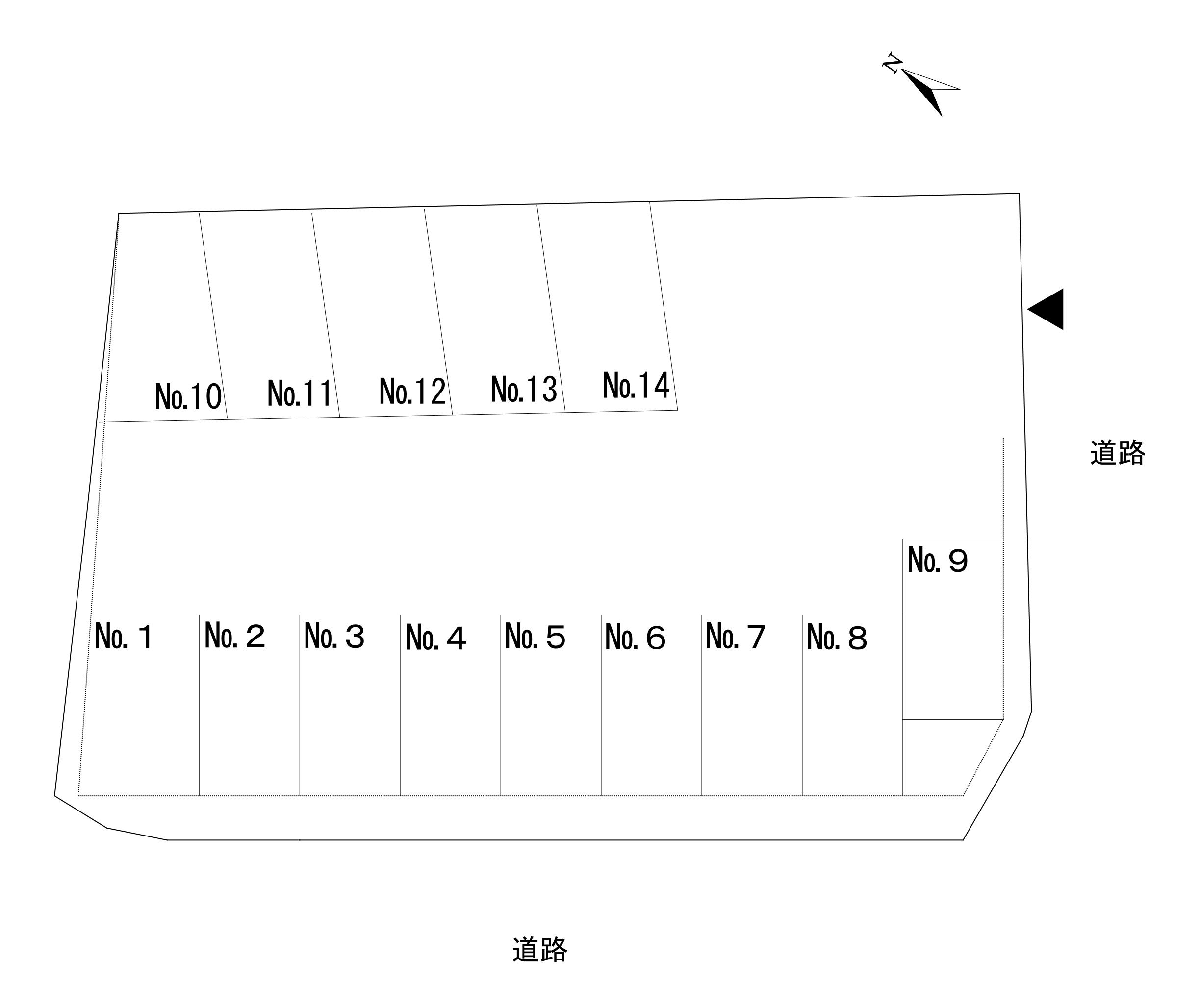 佐藤駐車場の駐車配置図