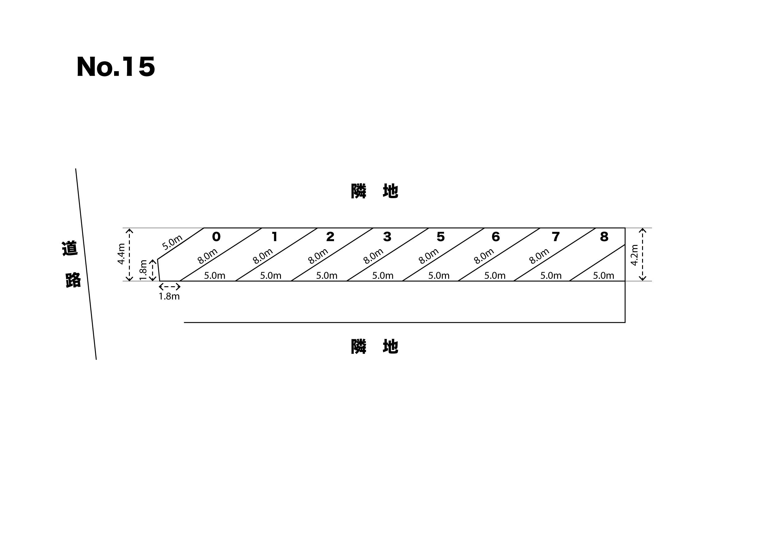 小宮駐車場（No.15）の駐車配置図