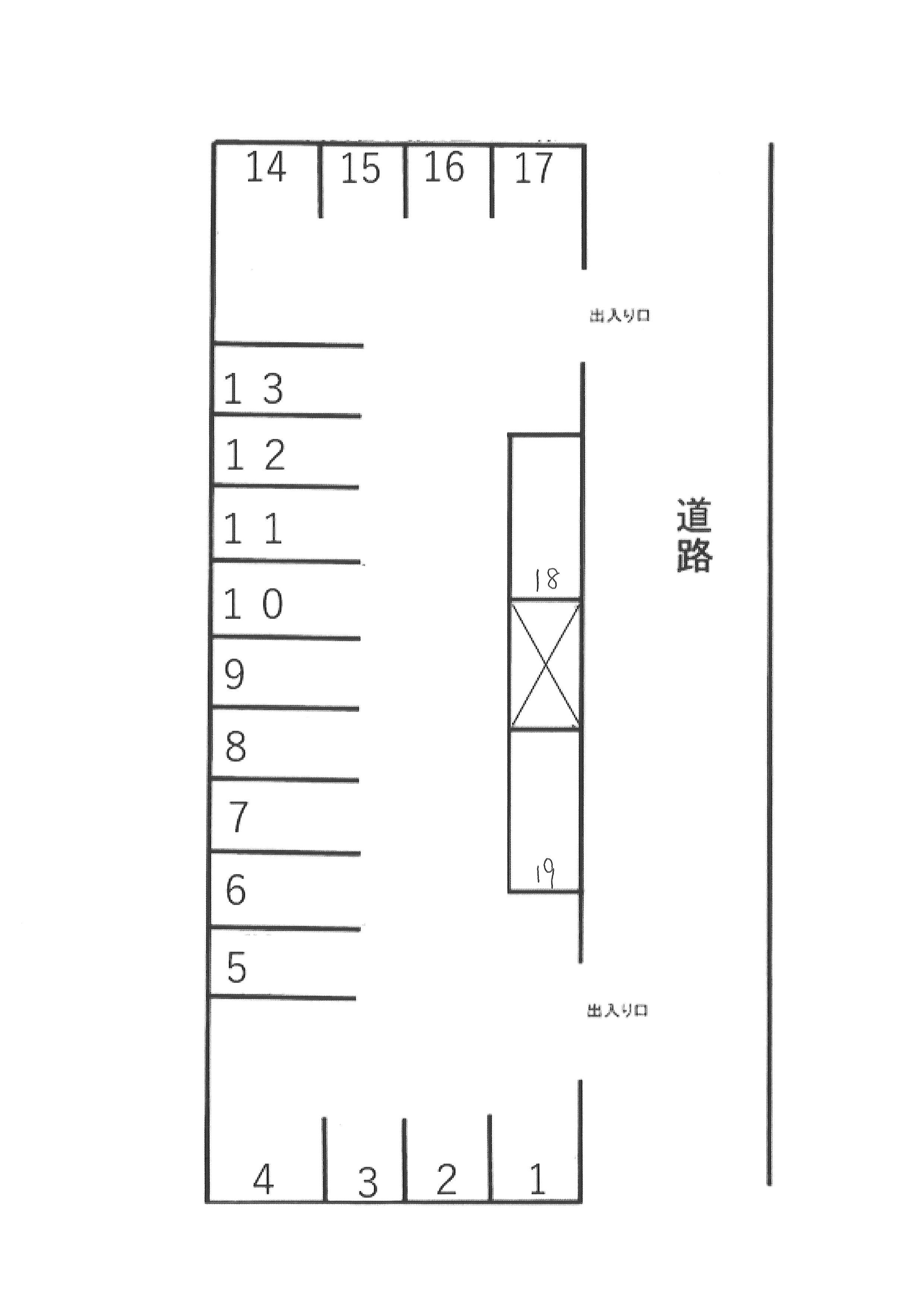 高良駐車場741の駐車配置図