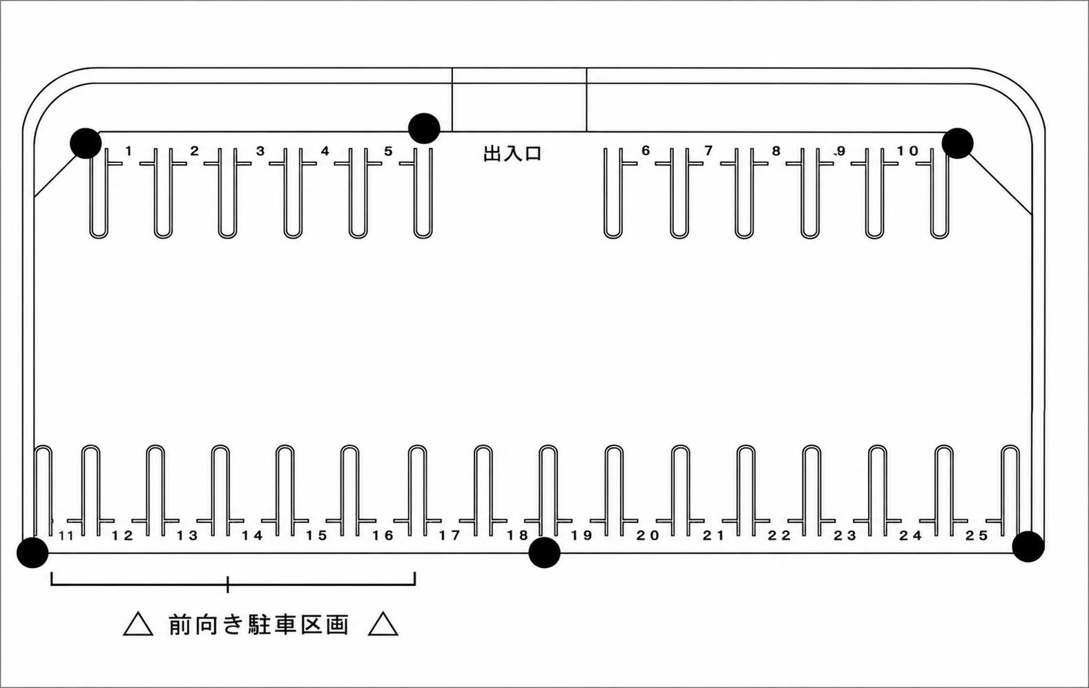 三幸ヤマサキ駐車場の駐車配置図