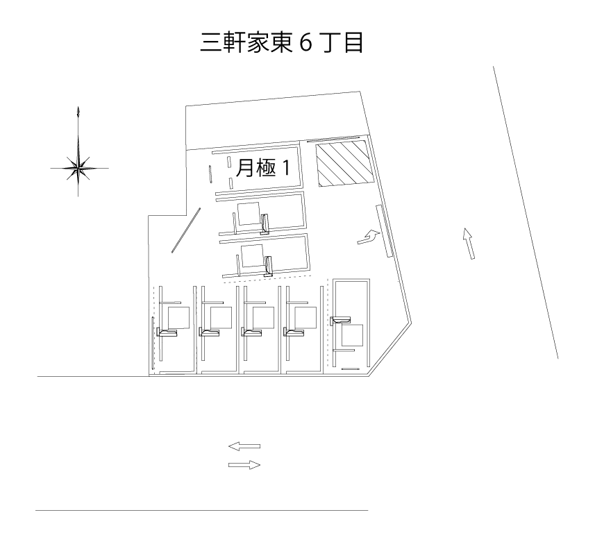 三軒家東６丁目の駐車配置図