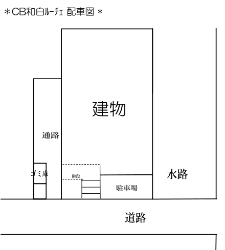 CB和白ﾙｰﾁｪの駐車配置図