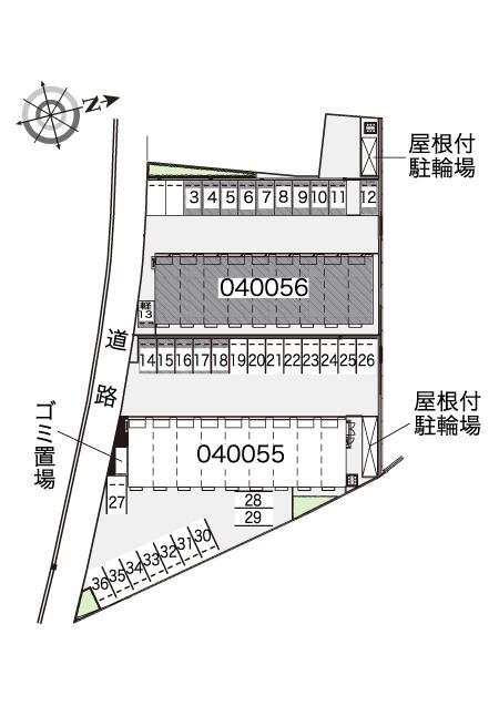 藤の木Ⅱ(40056)の駐車配置図