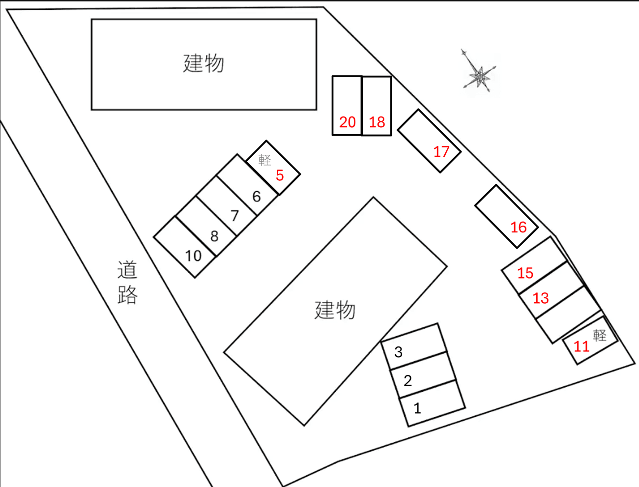 第二秋桜の駐車配置図