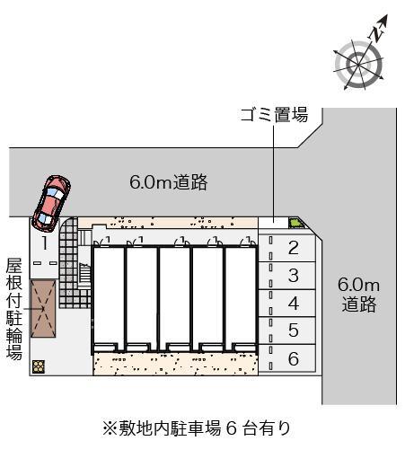 クレイノ柚子(57260)の駐車配置図