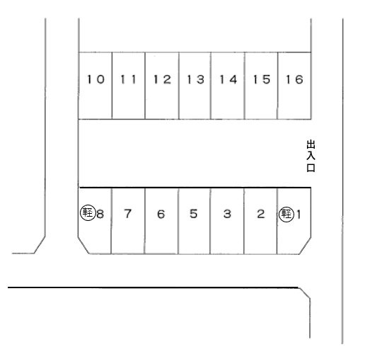 加109251駐車場の駐車配置図