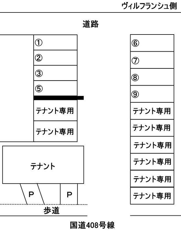 栄町2丁目17駐車場の駐車配置図