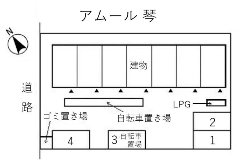 アムール 琴の駐車配置図