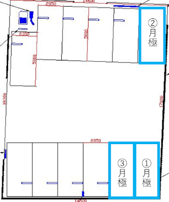 東海通駅前第１の駐車配置図