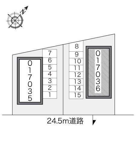 福住Ｂ(17036)の駐車配置図