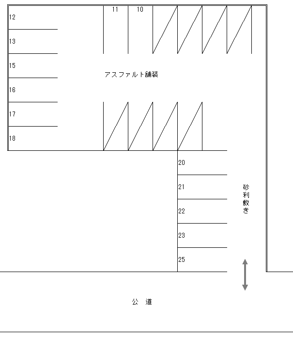 松林3丁目駐車場の駐車配置図