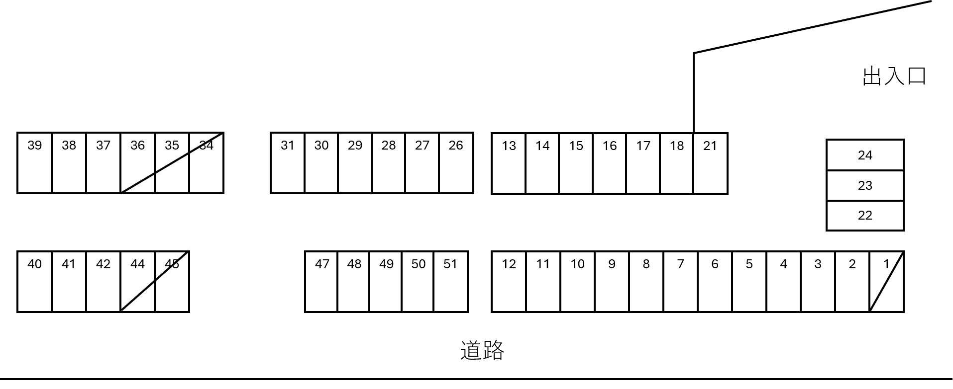 第２坂倉駐車場の駐車配置図