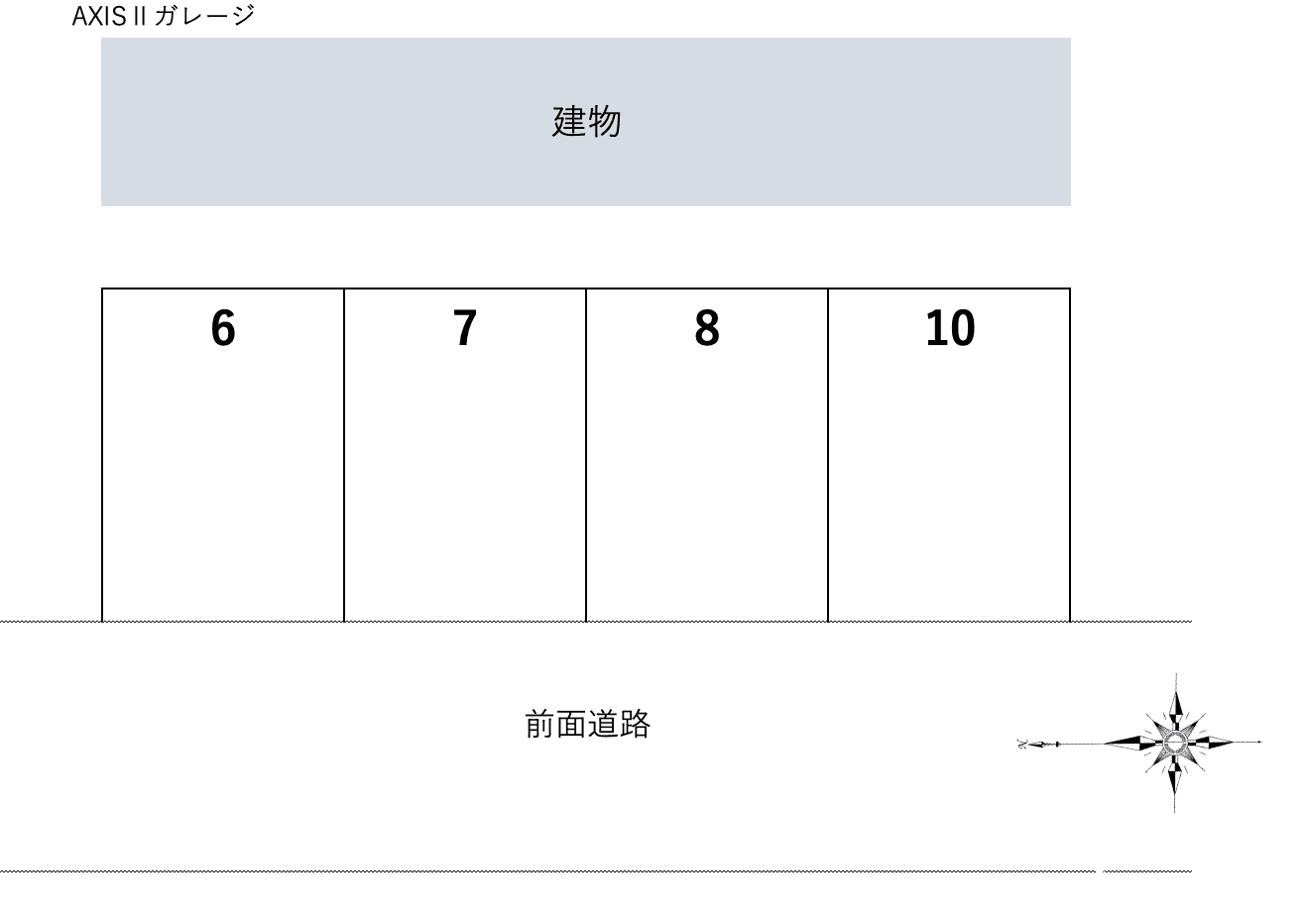 AXIS2ガレージの駐車配置図