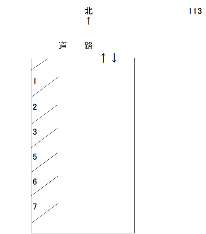 岩倉－113の駐車配置図