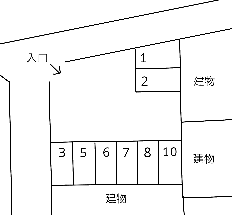 37.桜沢ガレージの駐車配置図