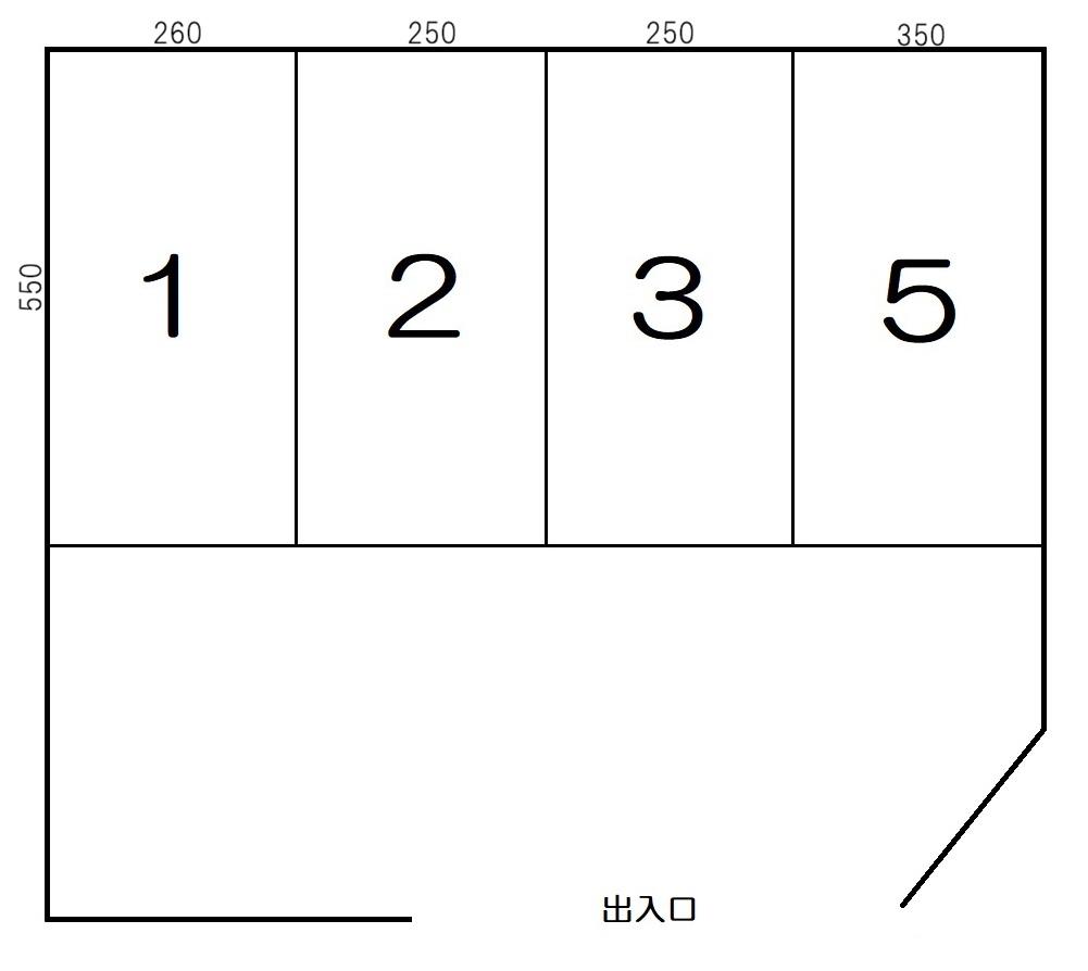 長谷川モータープールの駐車配置図