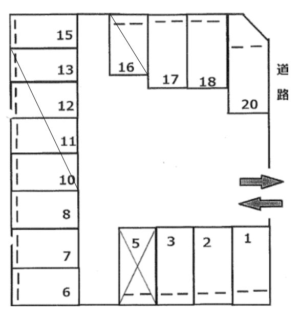 P135の駐車配置図