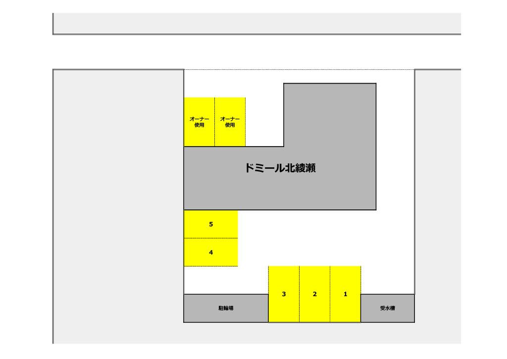 足立区加平2丁目駐車場（ドミール北綾瀬）の駐車配置図